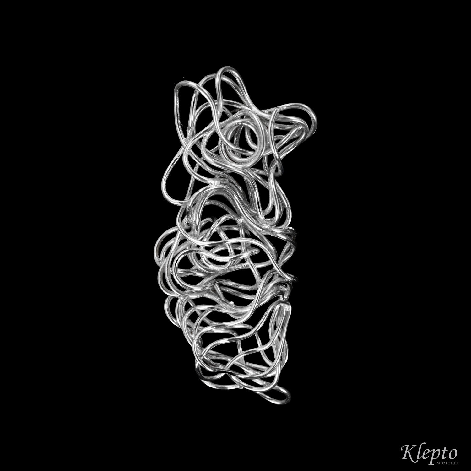 Silnova® silver braided wire earrings
