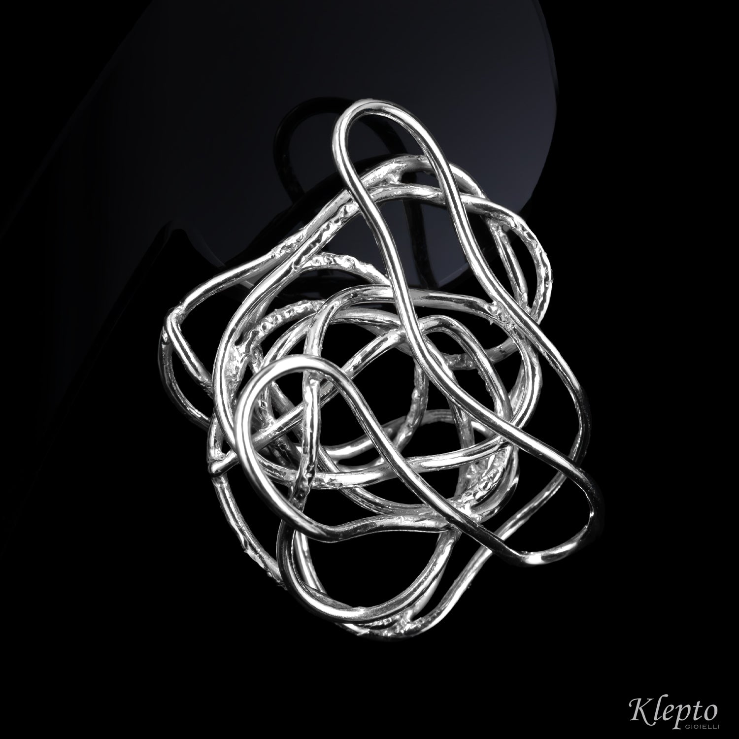 Silver Silnova® Earrings with Braided Wire