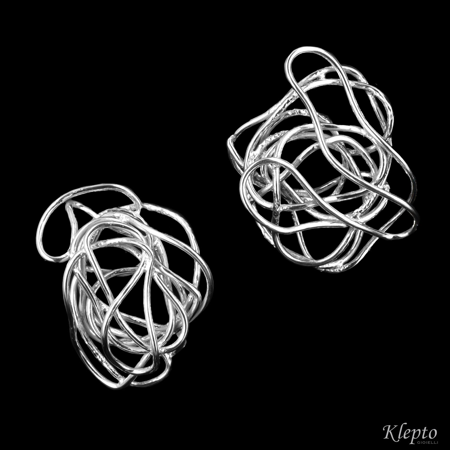 Silver Silnova® Earrings with Braided Wire