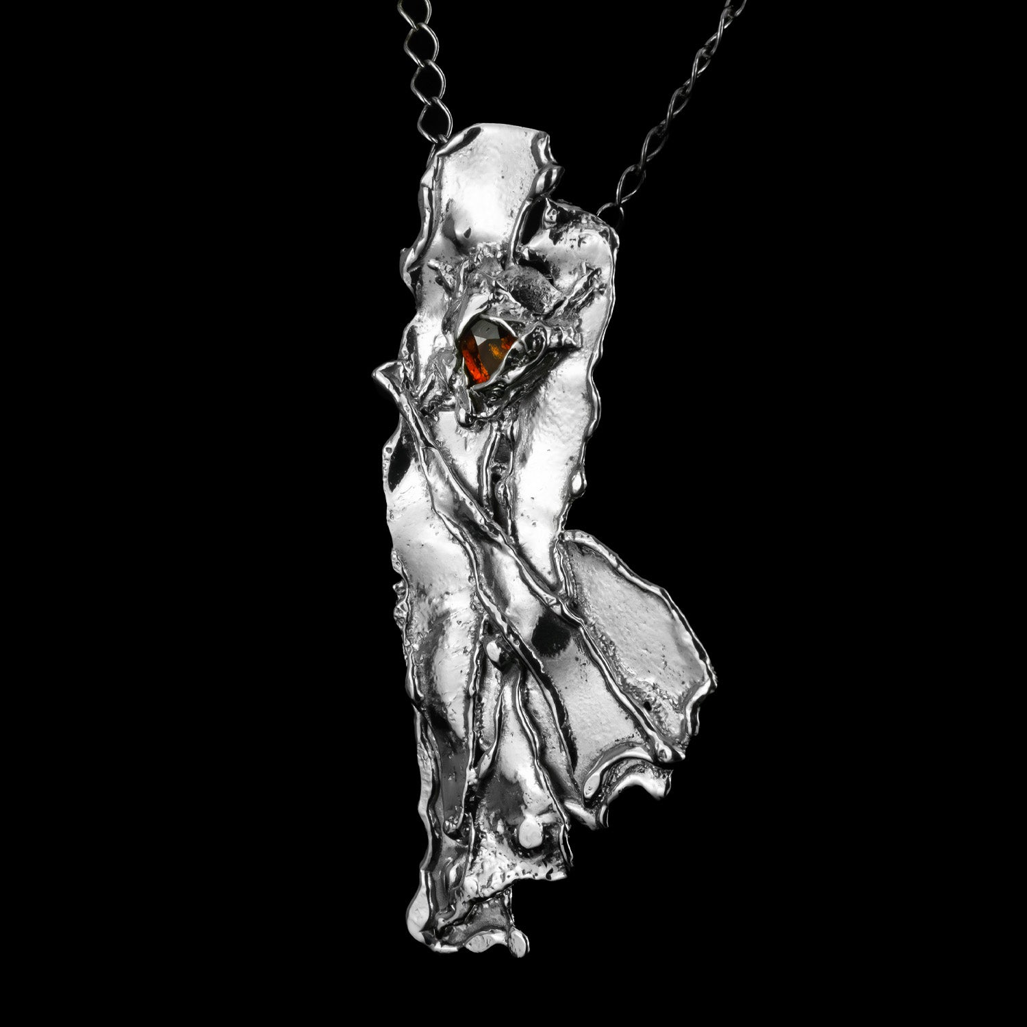 Silnova® Silver Pendant with Garnet