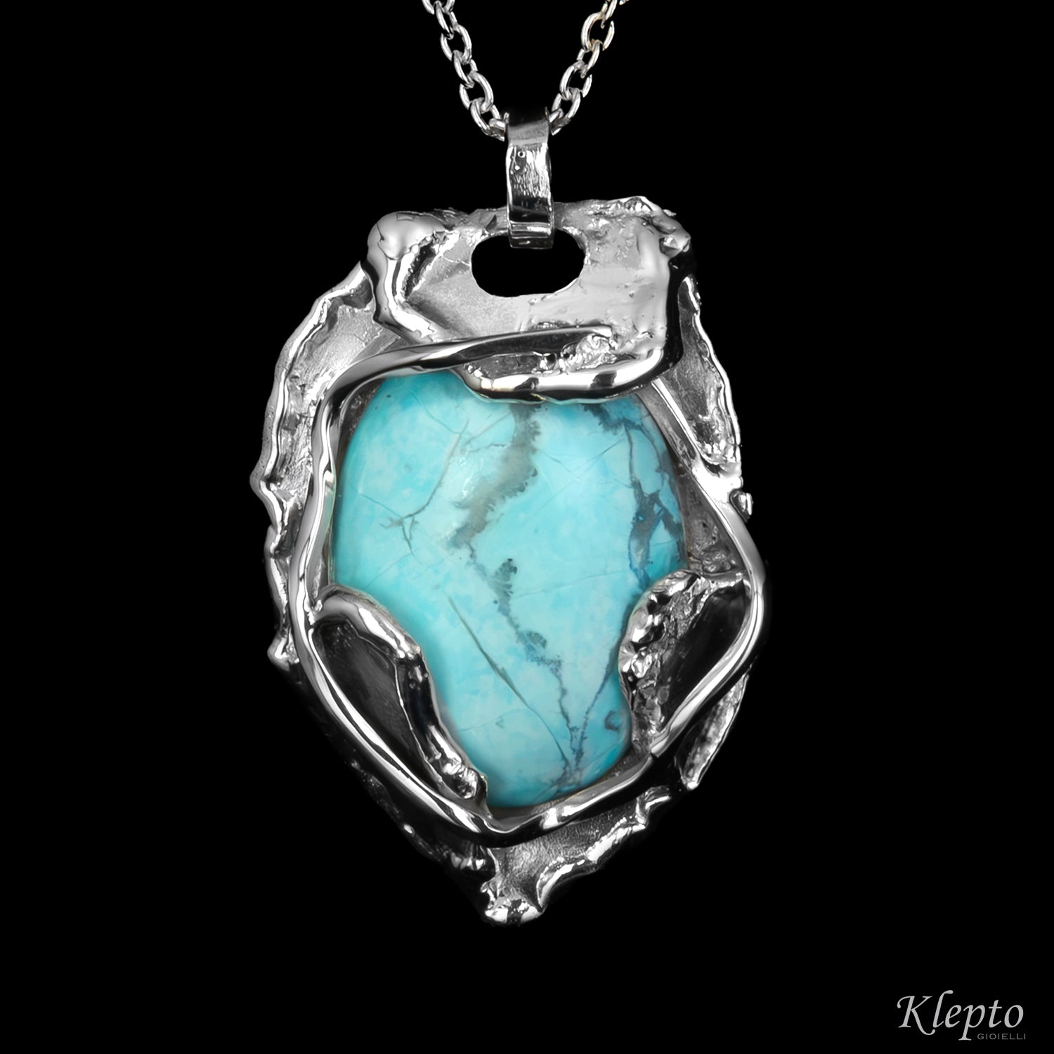 Silnova® Silver Pendant with Howlite