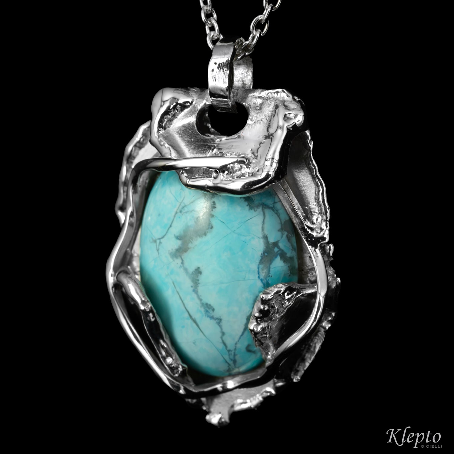 Silnova® Silver Pendant with Howlite