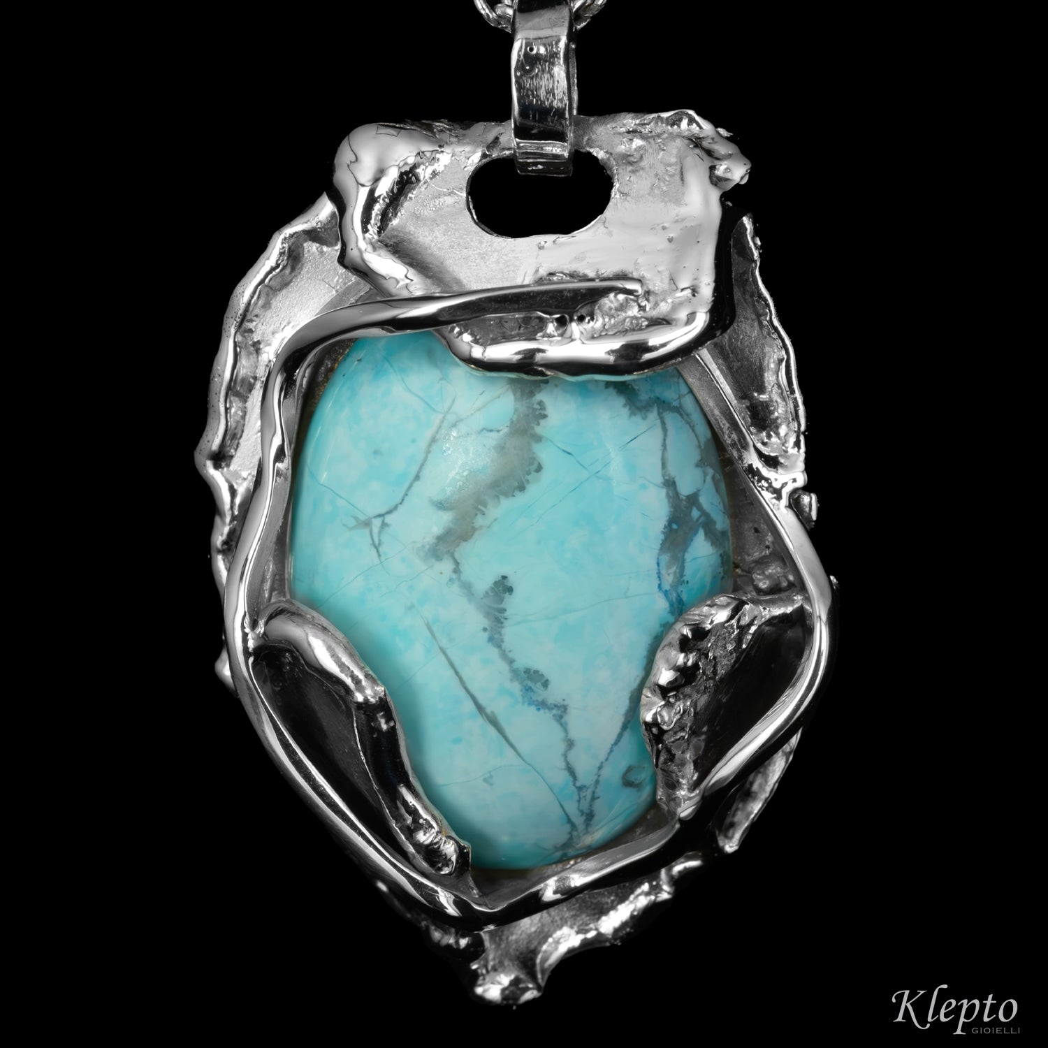 Silnova® Silver Pendant with Howlite