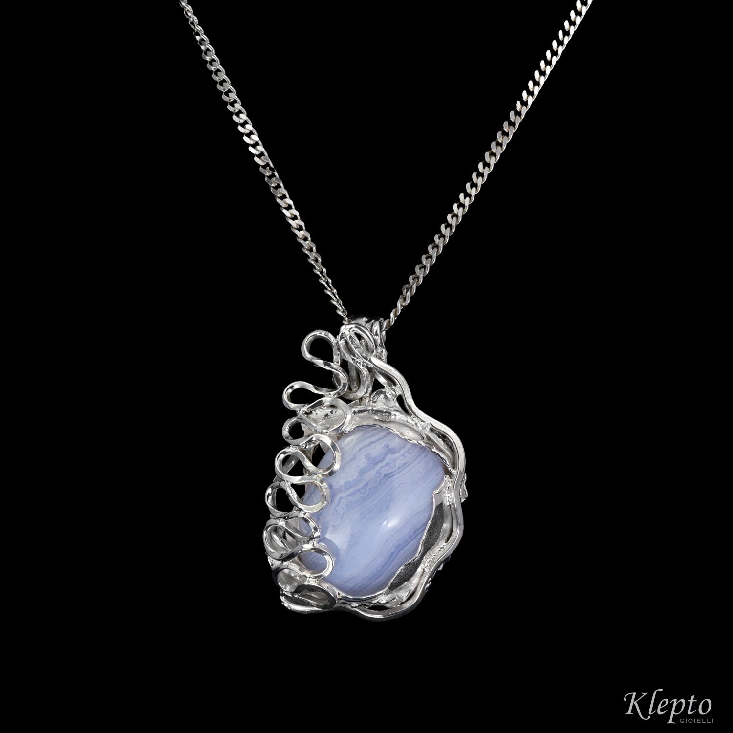 Silnova® Silver Pendant with Chalcedony