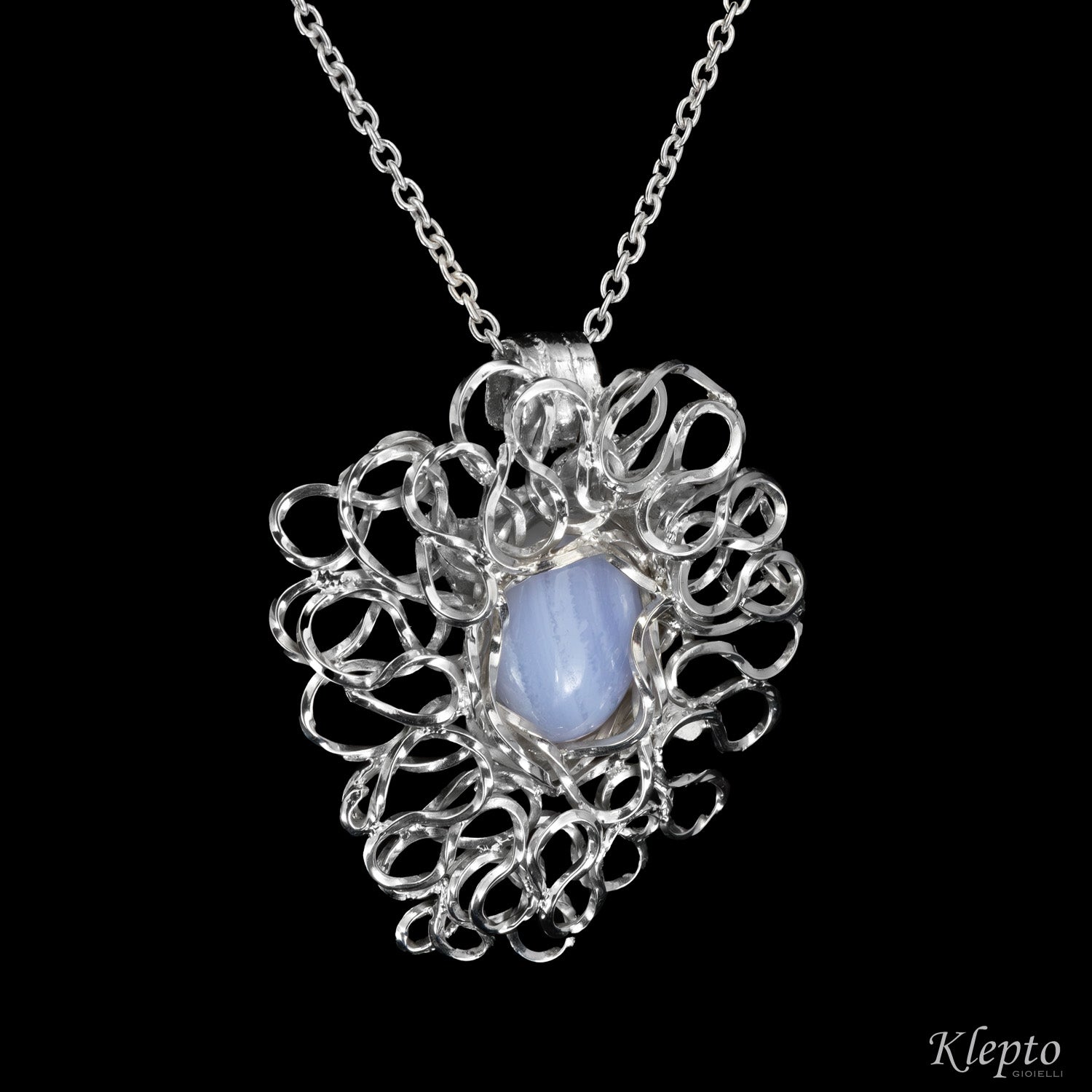 Silnova® Silver Pendant with Chalcedony