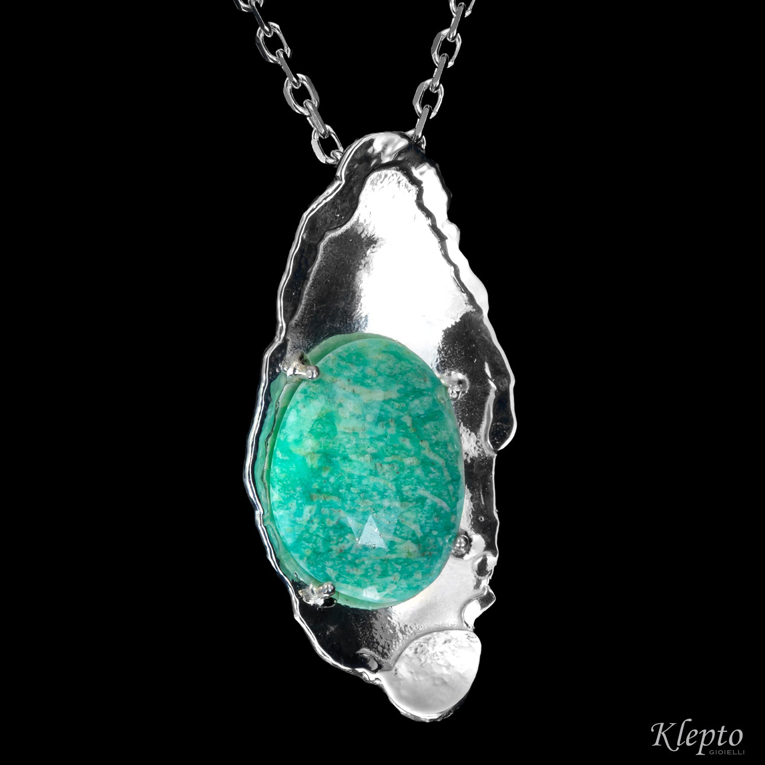 Silver Silnova® Pendant with Amazonite