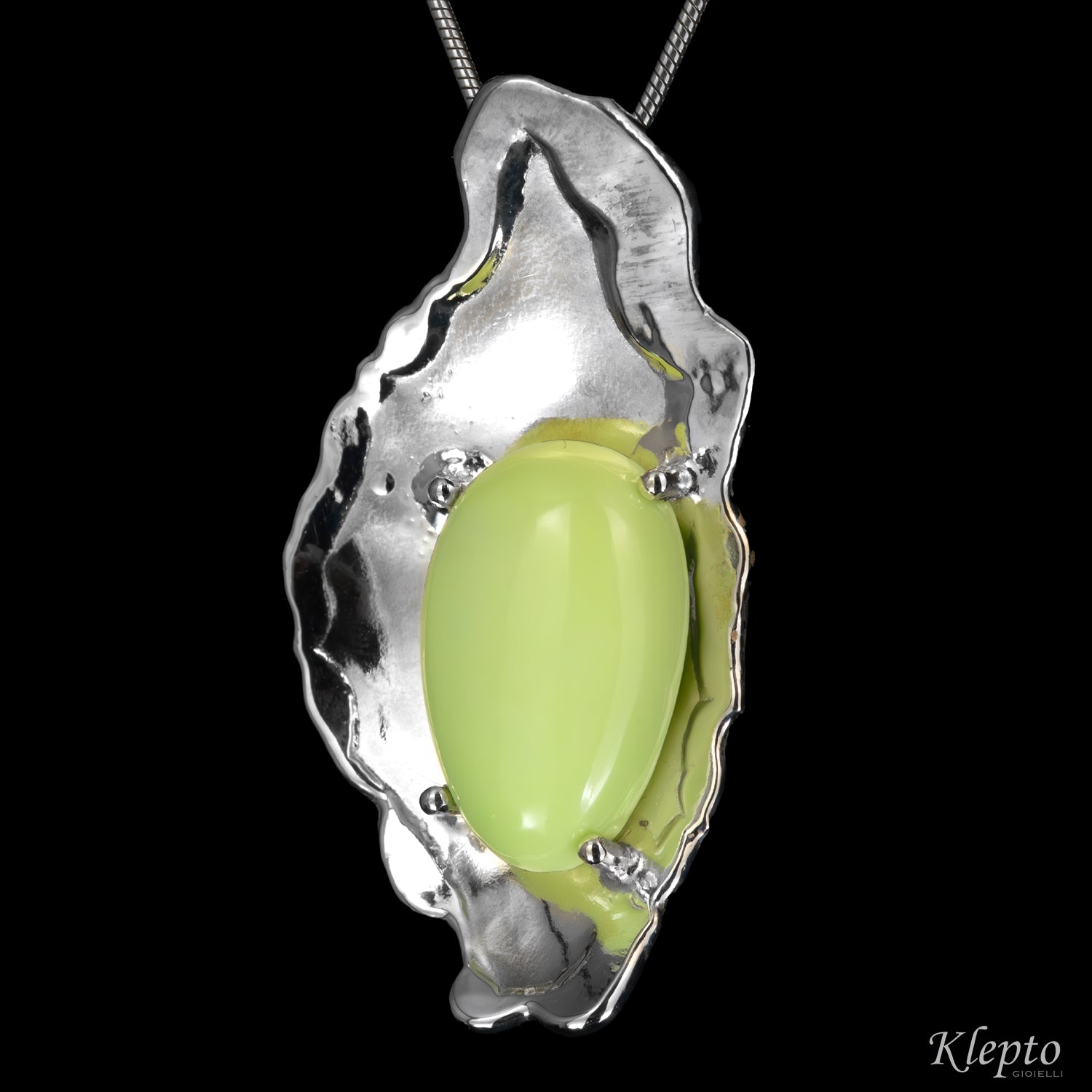 Silver Pendant Silnova® with Gaspeite
