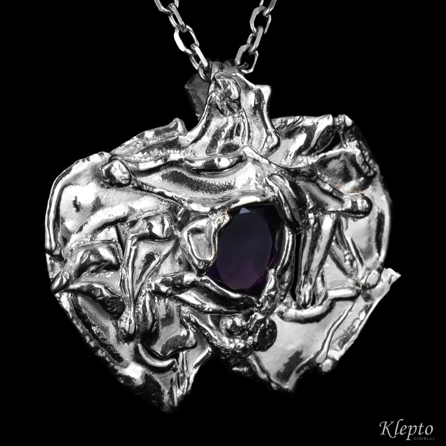 Silnova® Silver Pendant with Amethyst