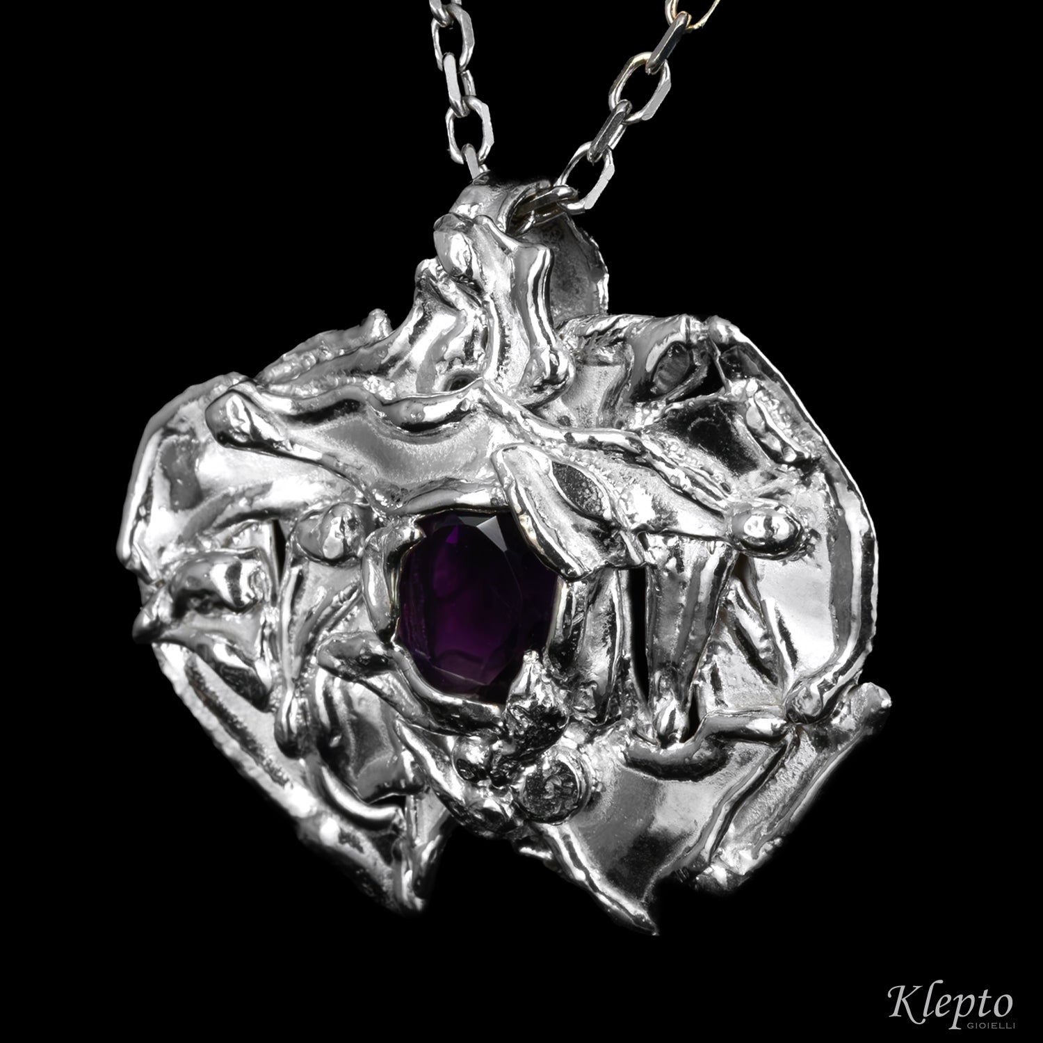 Silnova® Silver Pendant with Amethyst