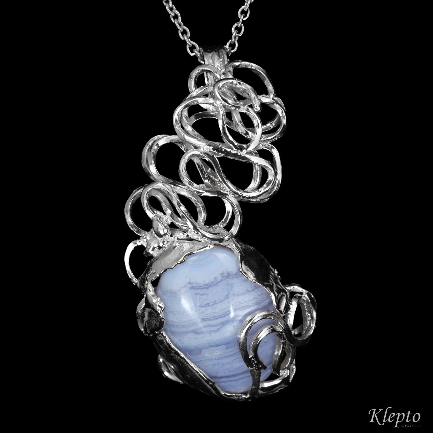 Silnova® Silver Pendant with Chalcedony