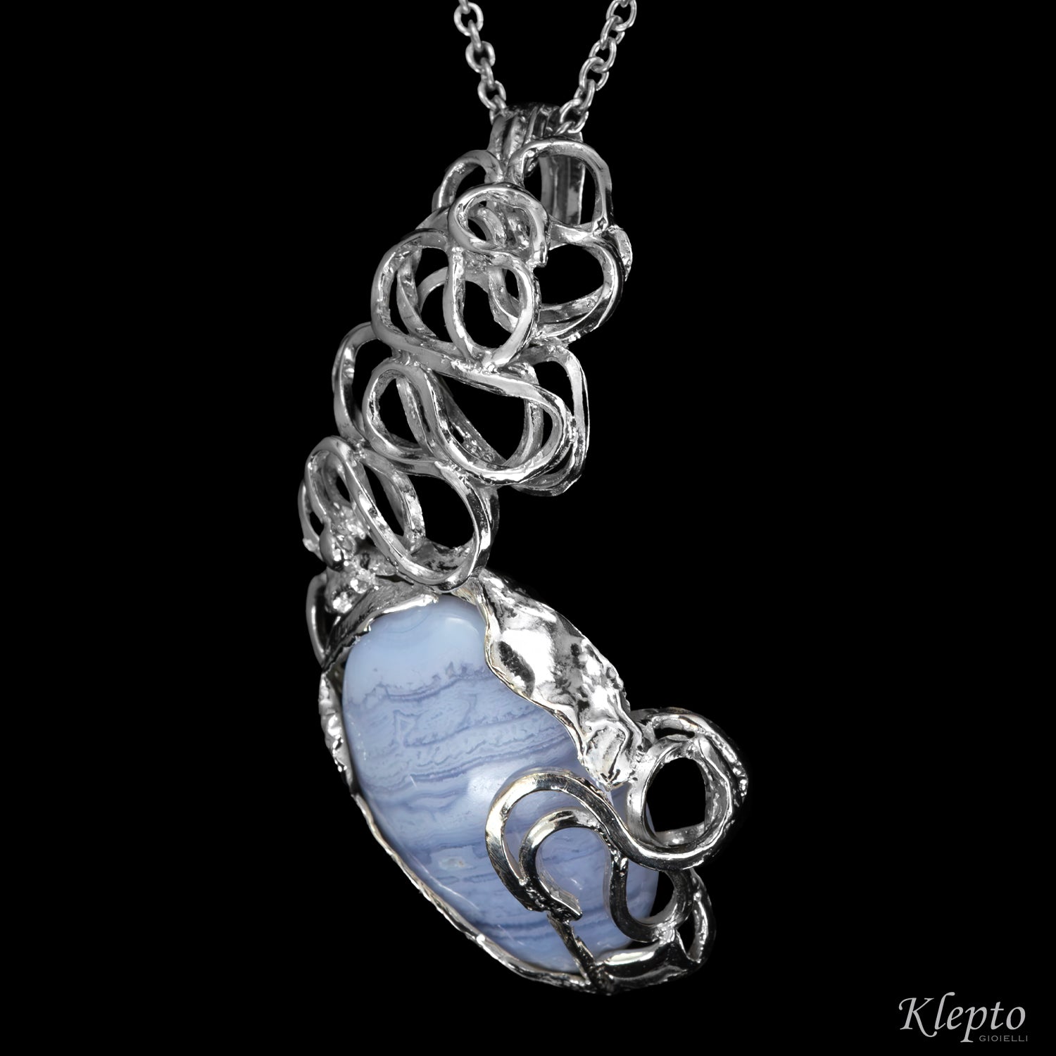 Silnova® Silver Pendant with Chalcedony