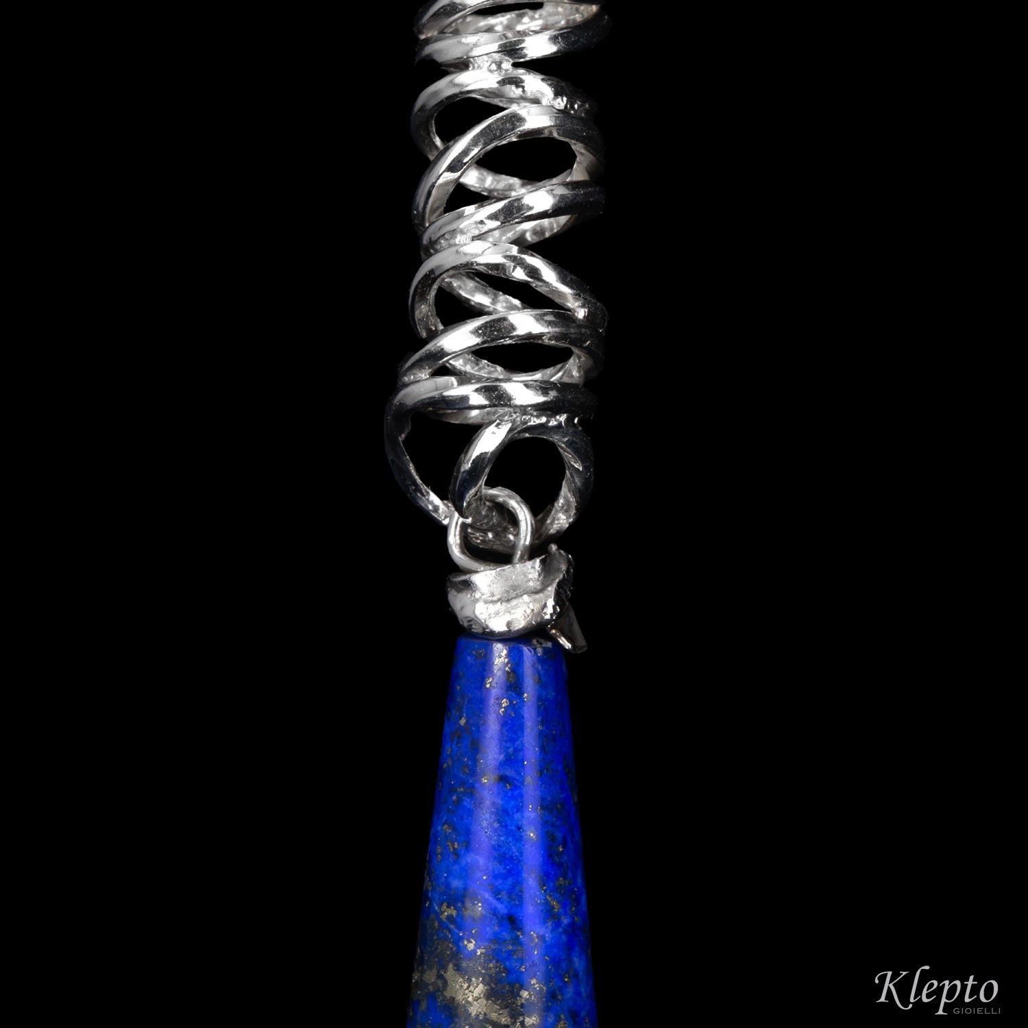 Silver Silnova® Pendant with Lapis Lazuli
