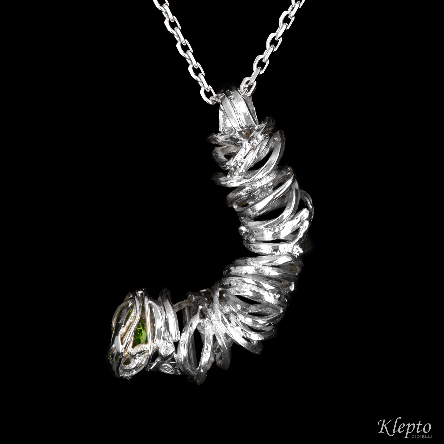 Silver Pendant Silnova® with Peridot