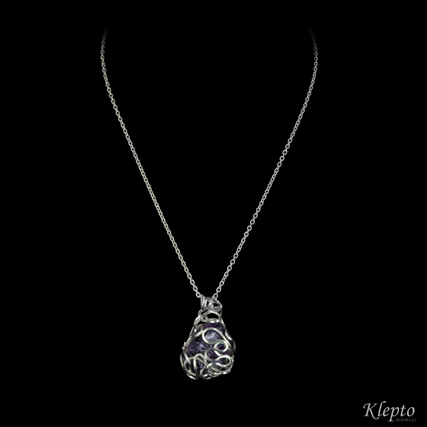 Silnova® Silver Pendant with Amethyst