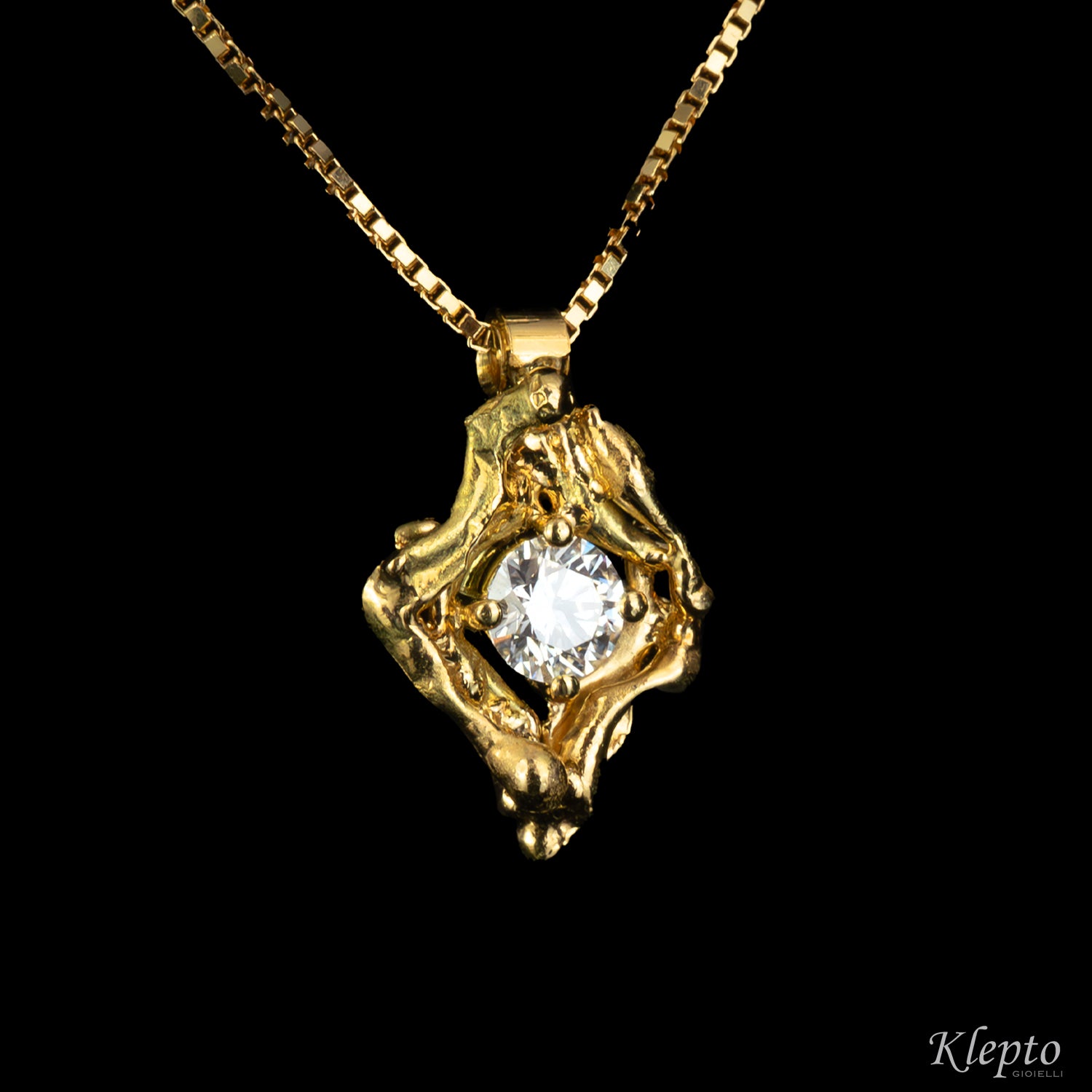 Yellow gold pendant Pepita with Diamond