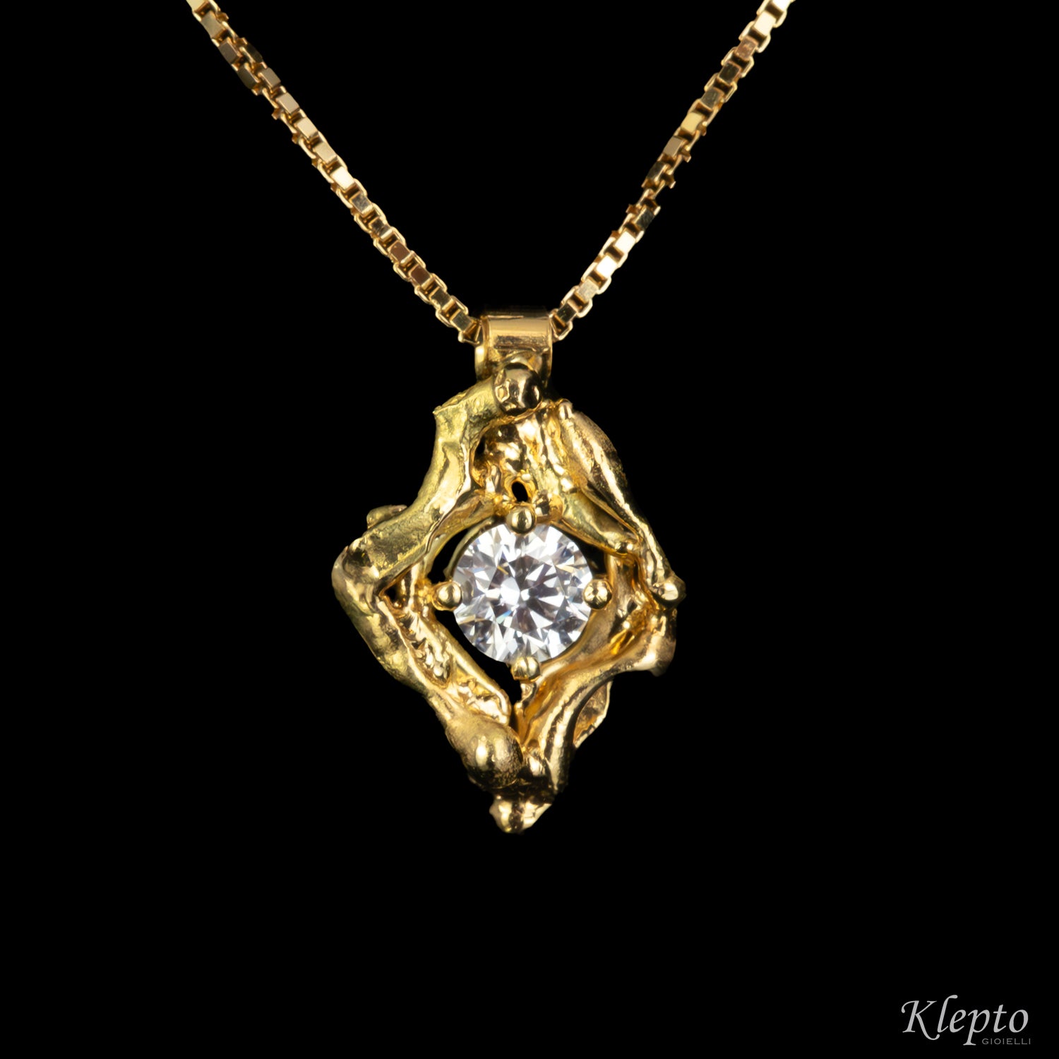 Yellow gold pendant Pepita with Diamond