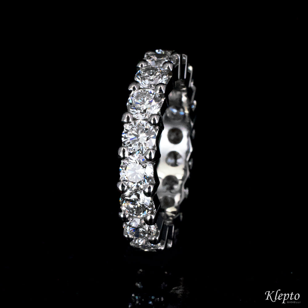 Infinity in large turned white gold