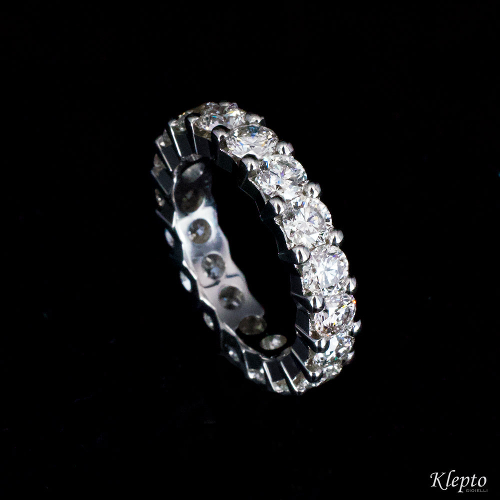 Infinity in large turned white gold