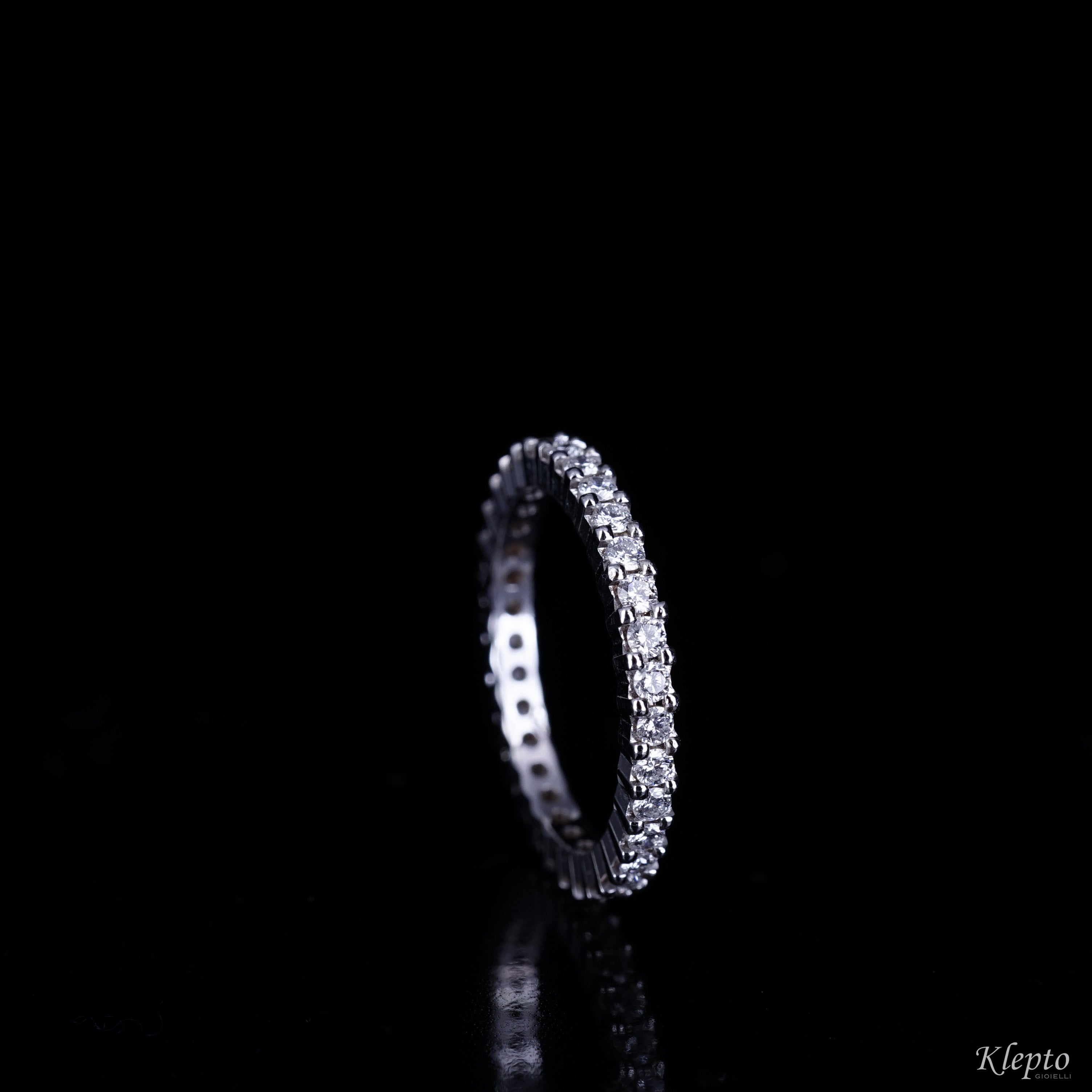Infinity in turned white gold