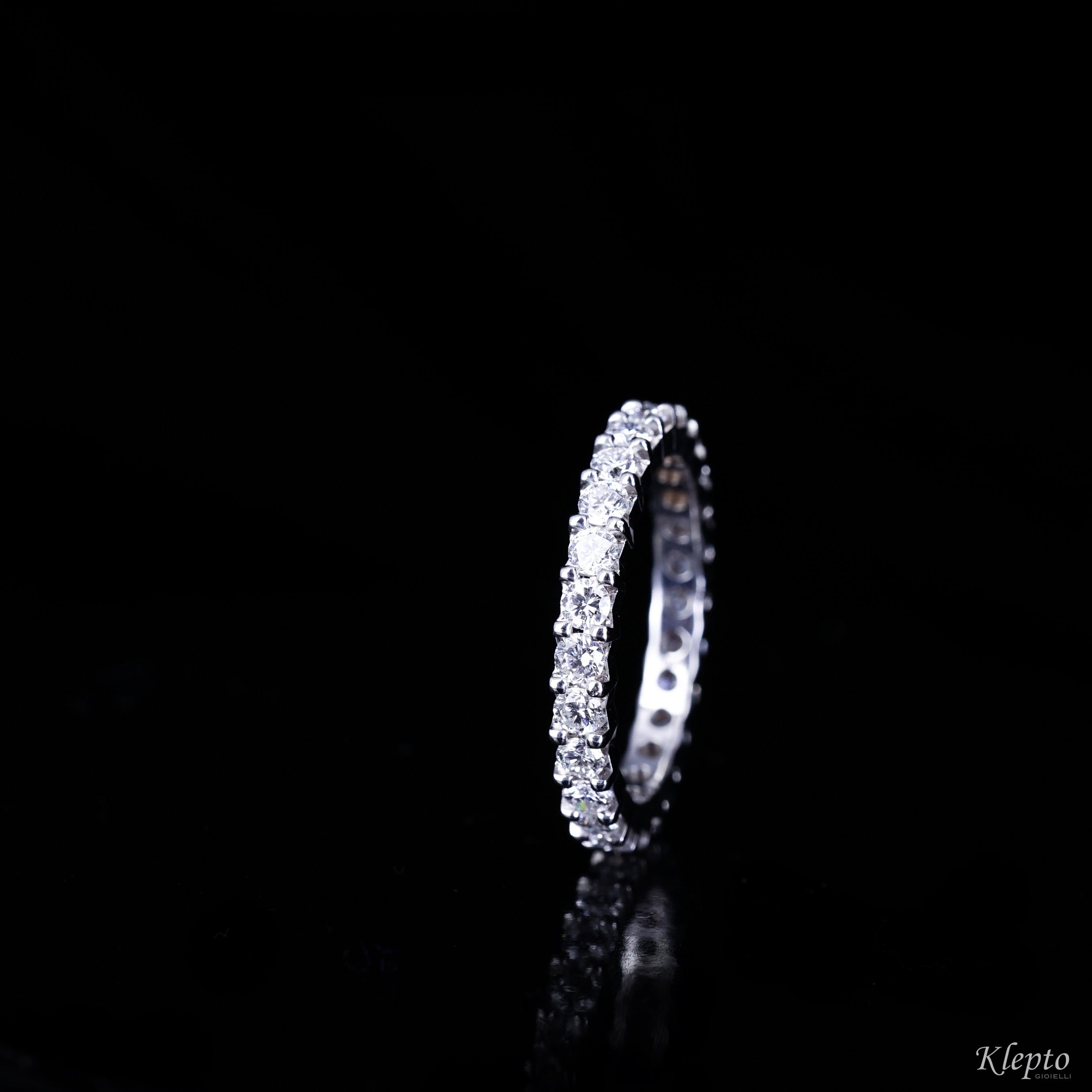 Infinity in turned white gold