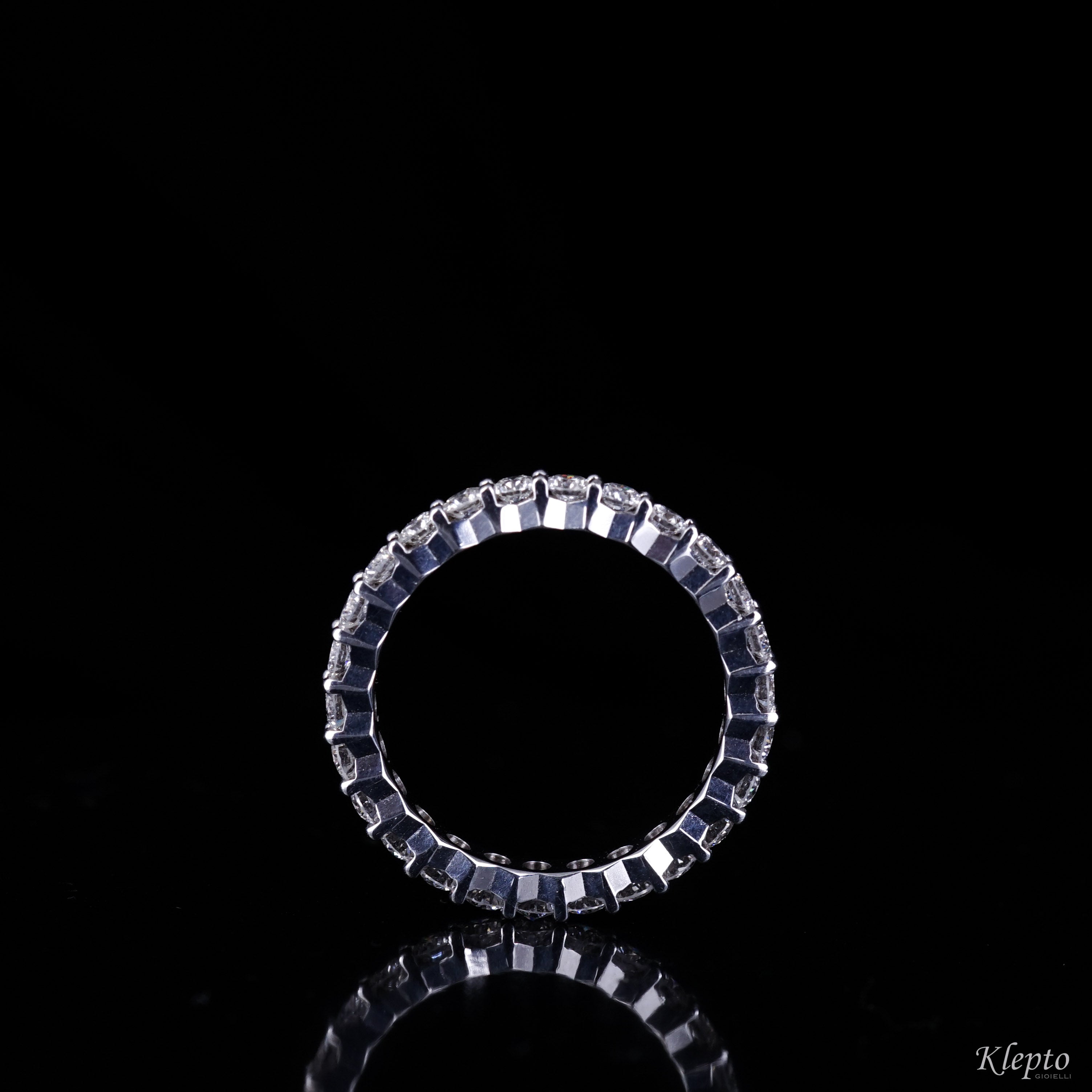 Infinity in turned white gold