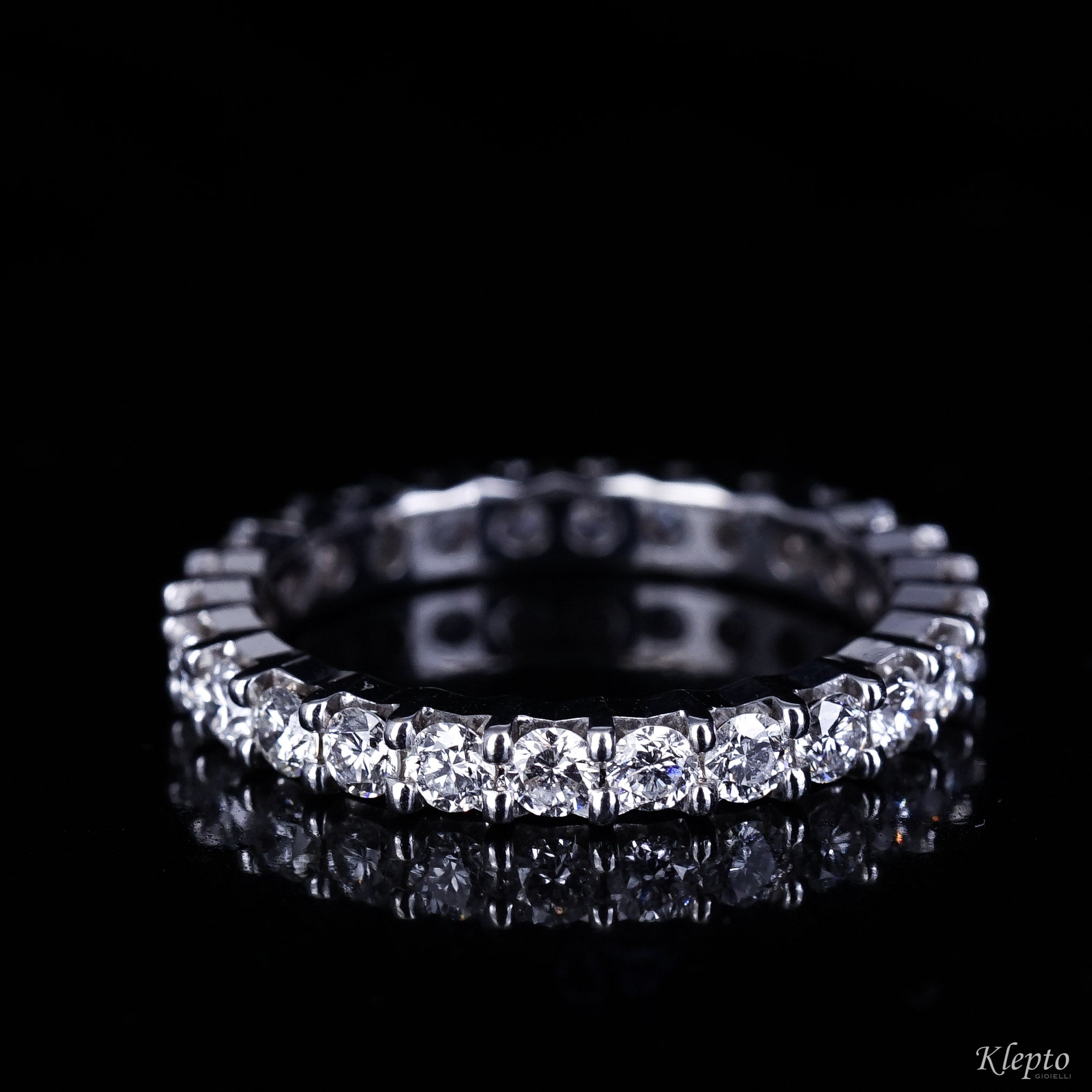 Infinity in turned white gold