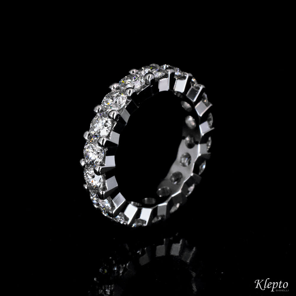 Infinity in large turned white gold