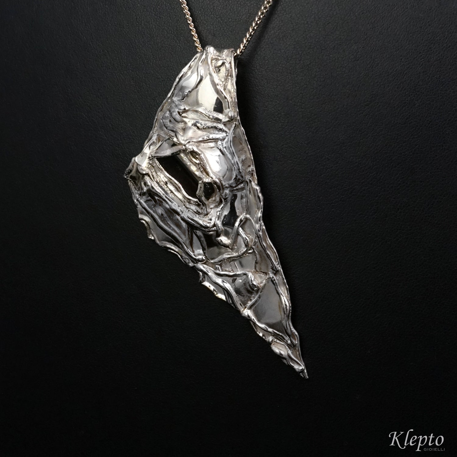 Large Silnova® Silver Pendant with Iolite