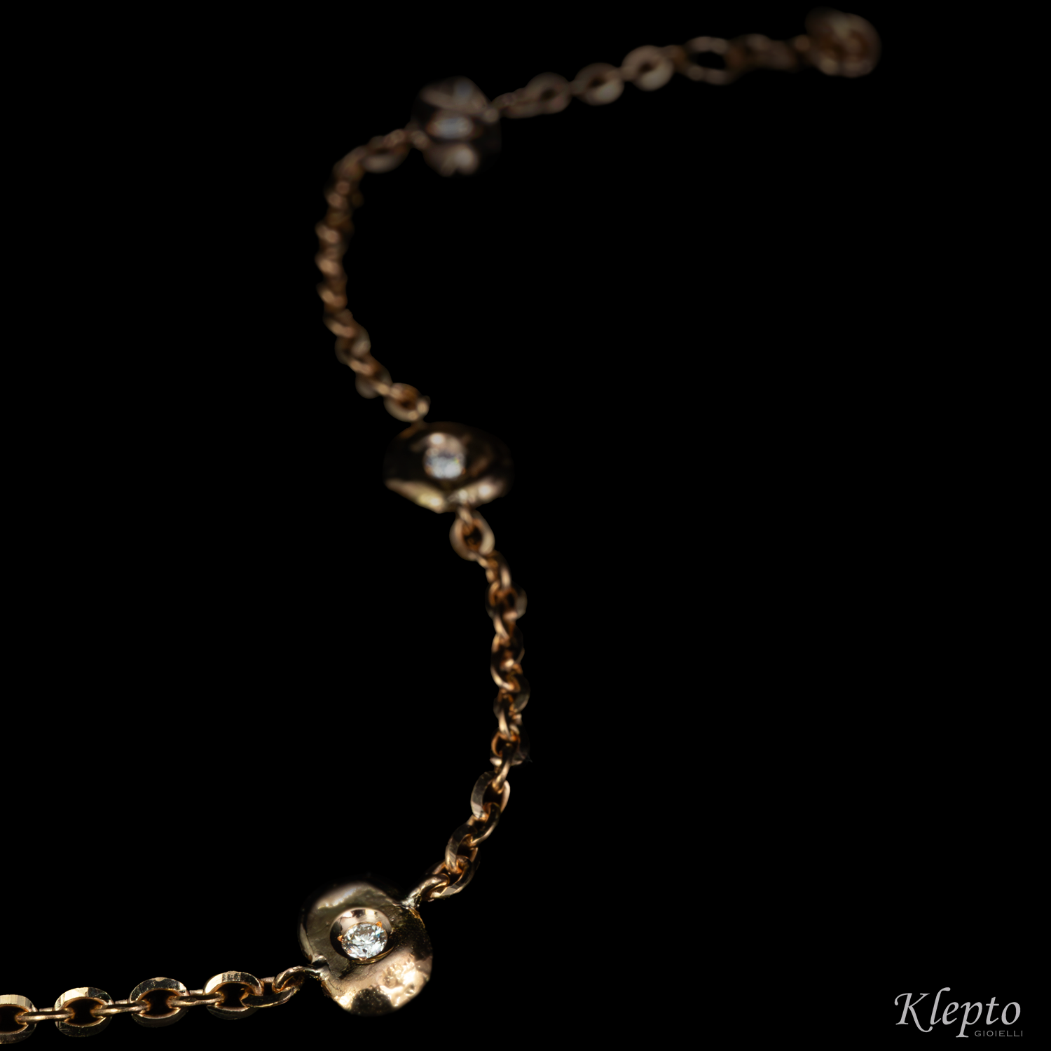 Rose Gold Bracelet with Diamonds "Pepita"