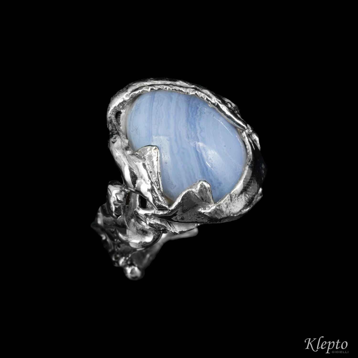 Silnova® Silver Ring with Chalcedony