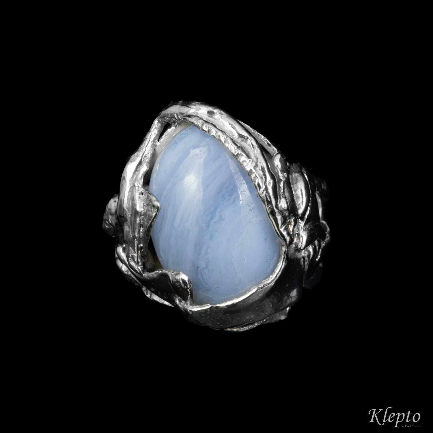 Silnova® Silver Ring with Chalcedony
