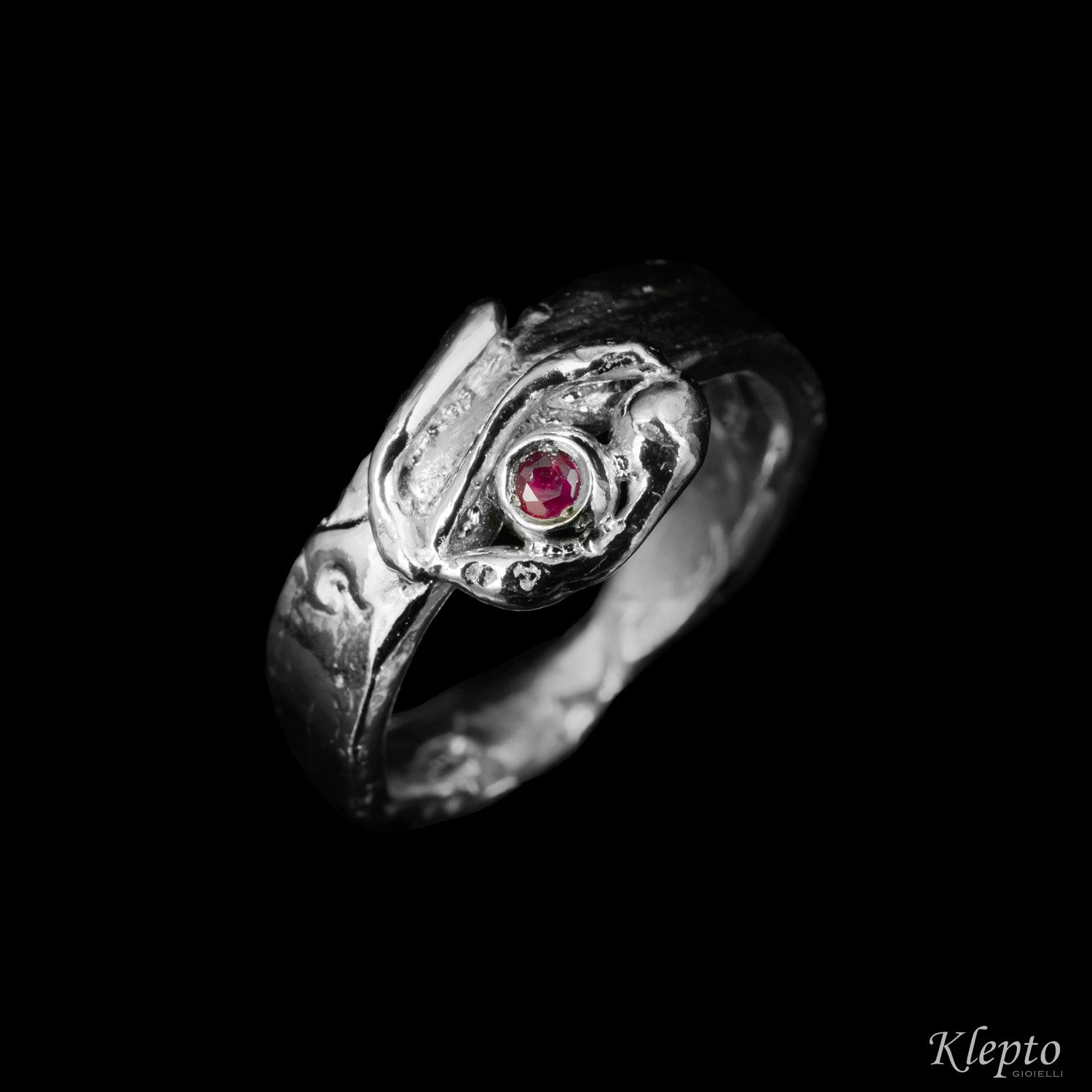 Silnova® Silver Ring with Ruby