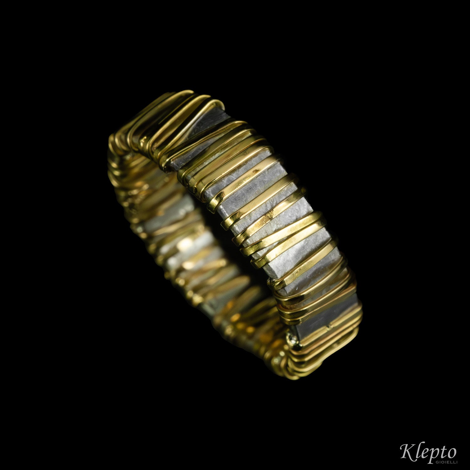 Ring in Silnova® Silver and yellow gold