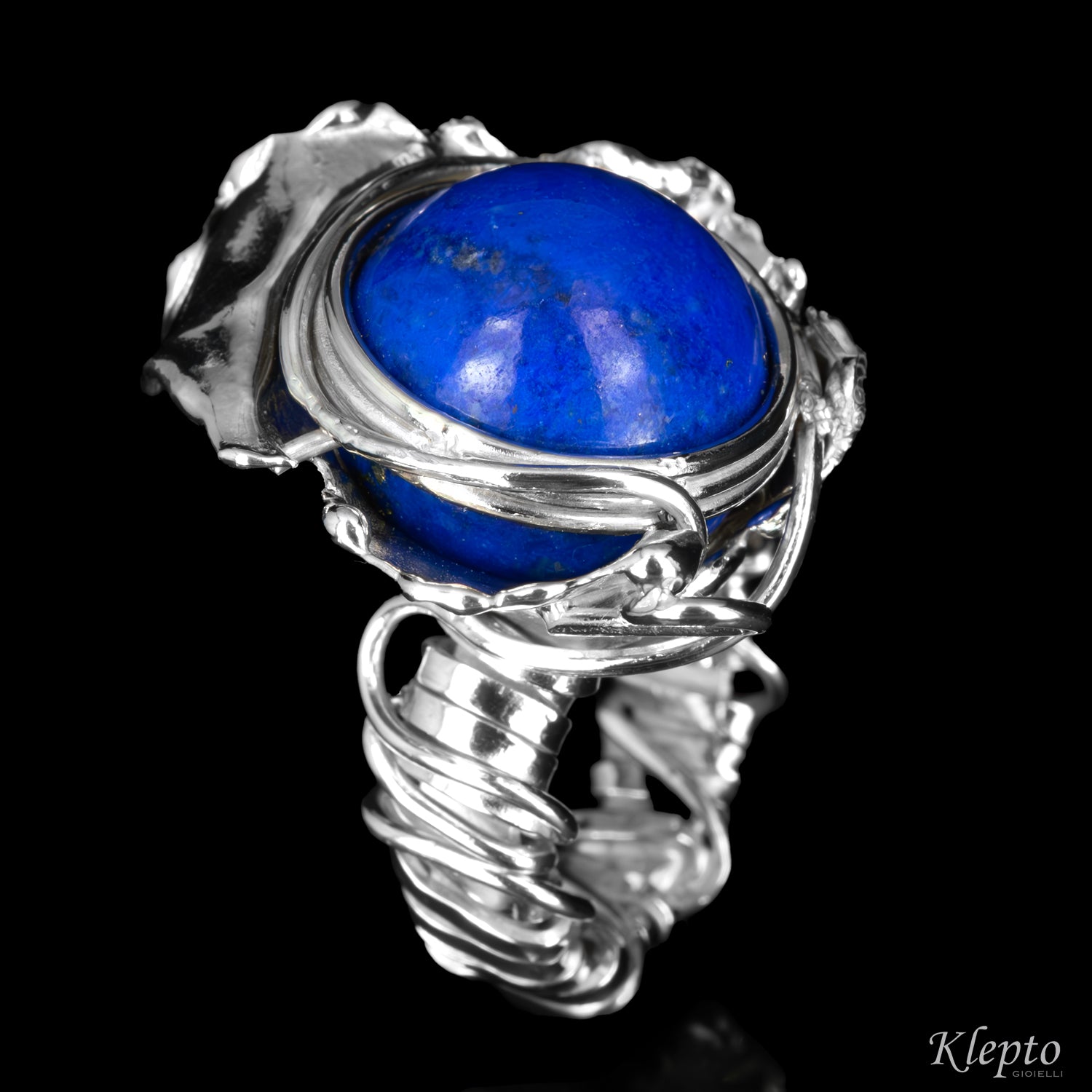 Silver Ring Silnova® with Lapis Lazuli
