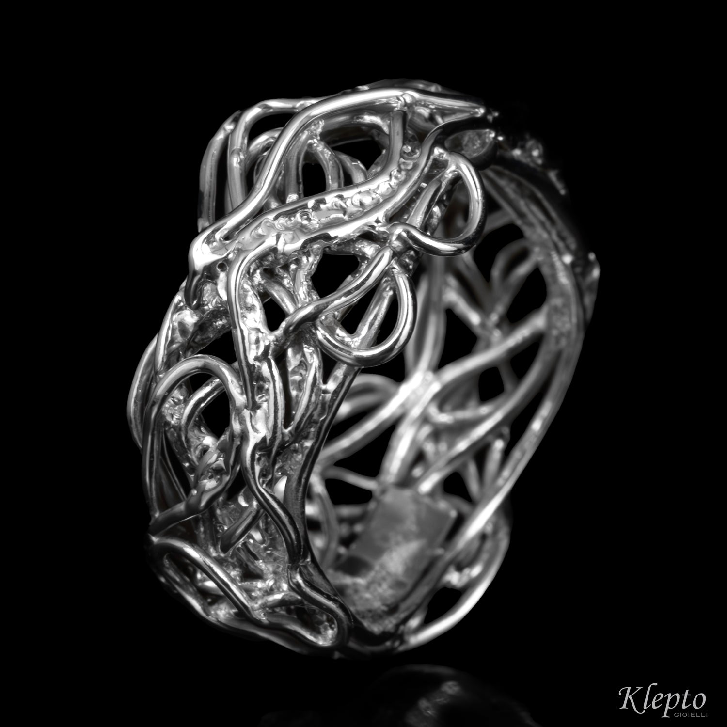Silnova® Silver Ring with Braided Wire