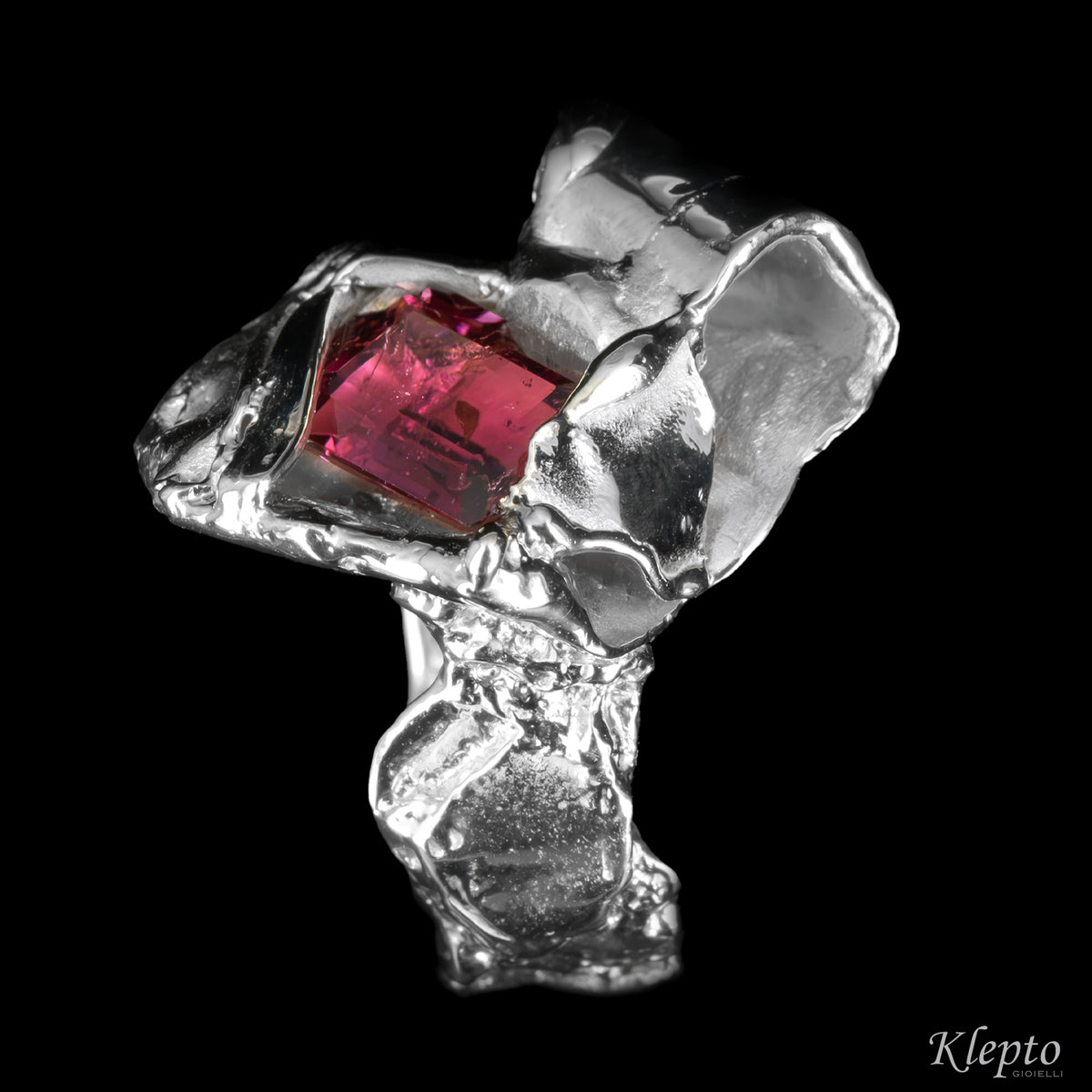 Silnova® Silver Ring with Pink Tourmaline