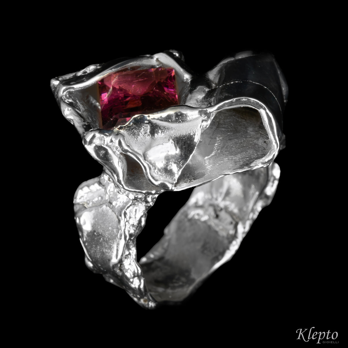 Silnova® Silver Ring with Pink Tourmaline
