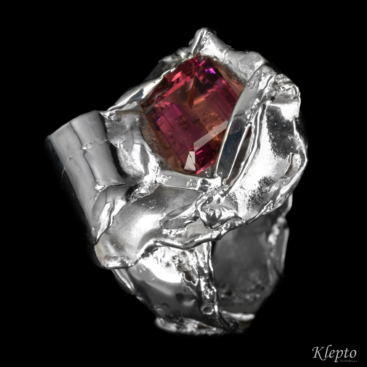 Silnova® Silver Ring with Pink Tourmaline