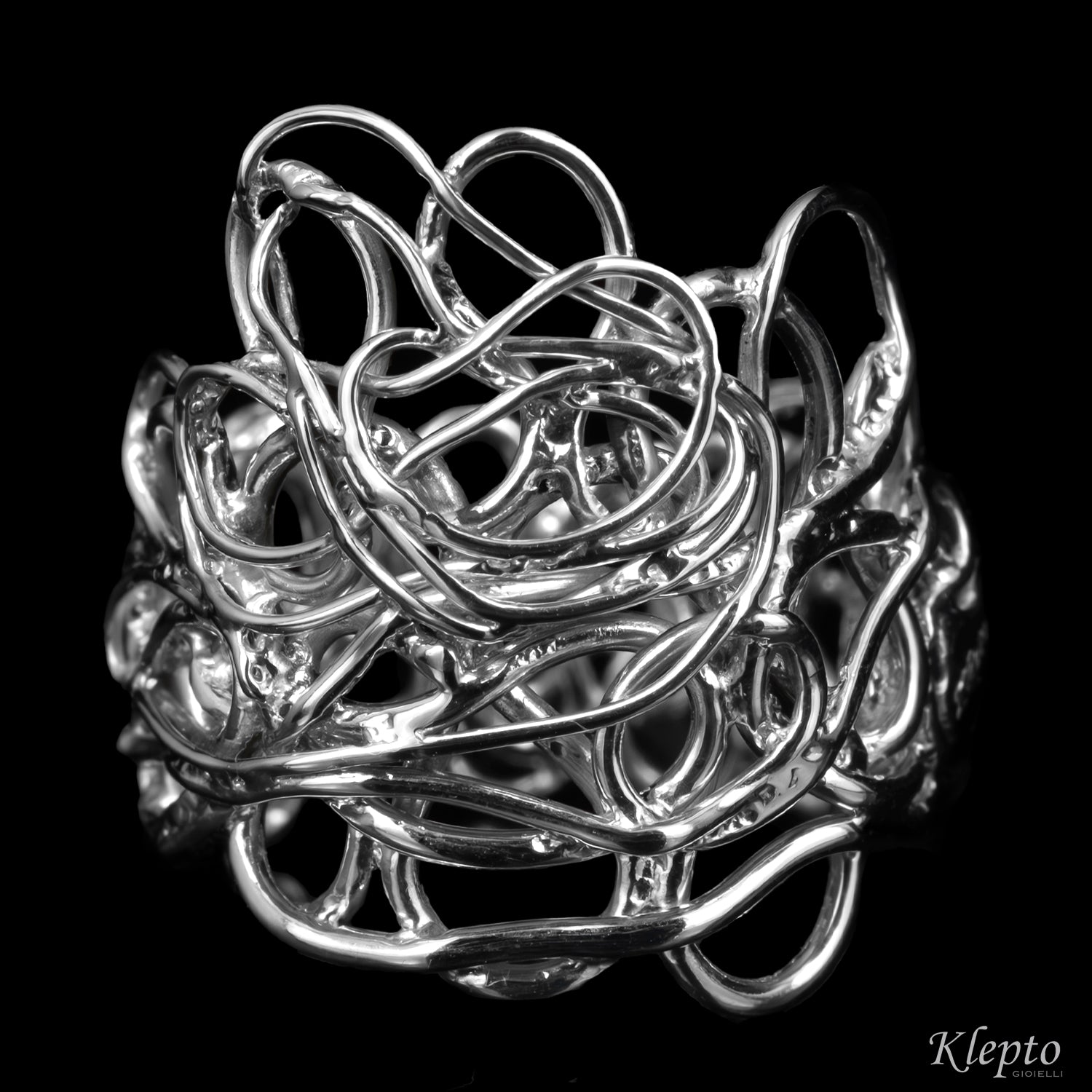 Silnova® Silver Ring with Braided Wire