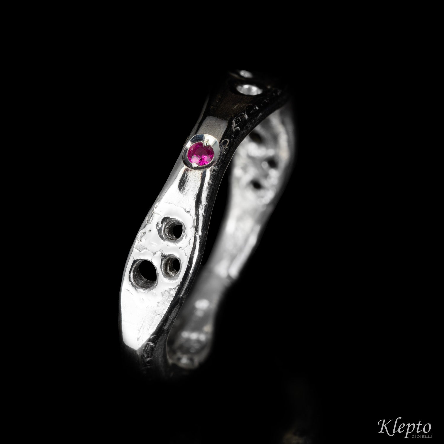 Silnova Silver Ring with Ruby