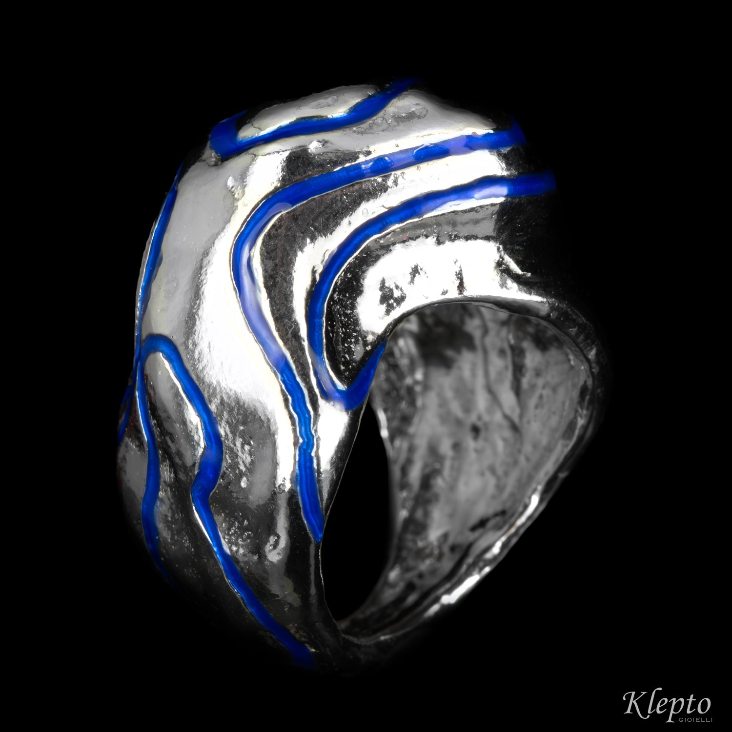 Silver Ring Silnova® with Enamelled Details