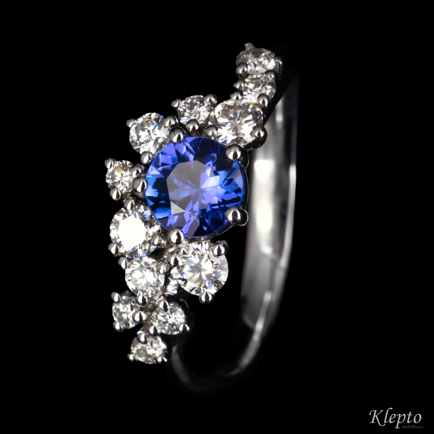 Classic Klepto white gold ring with tanzanite and diamonds