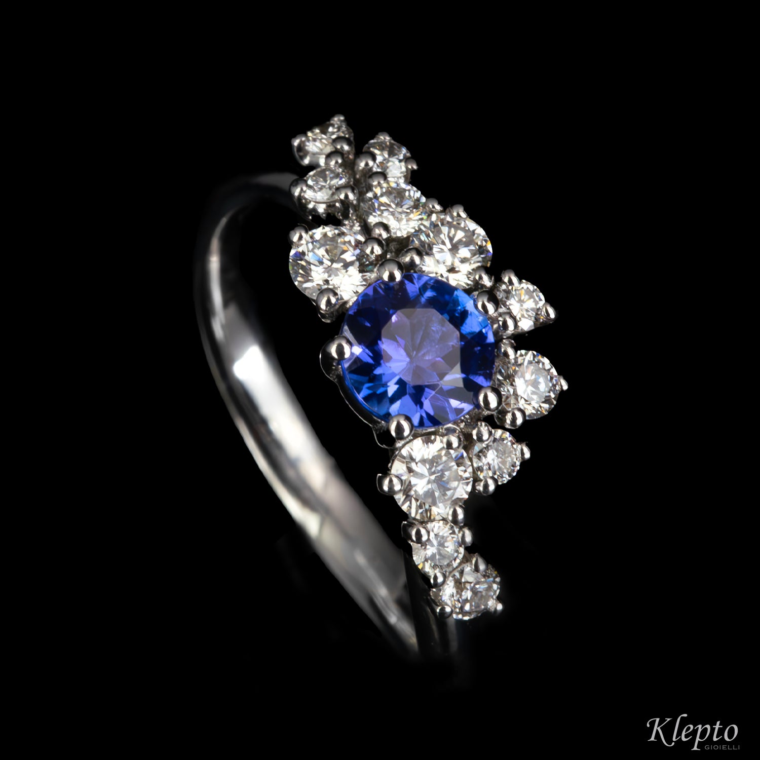 Classic Klepto white gold ring with tanzanite and diamonds