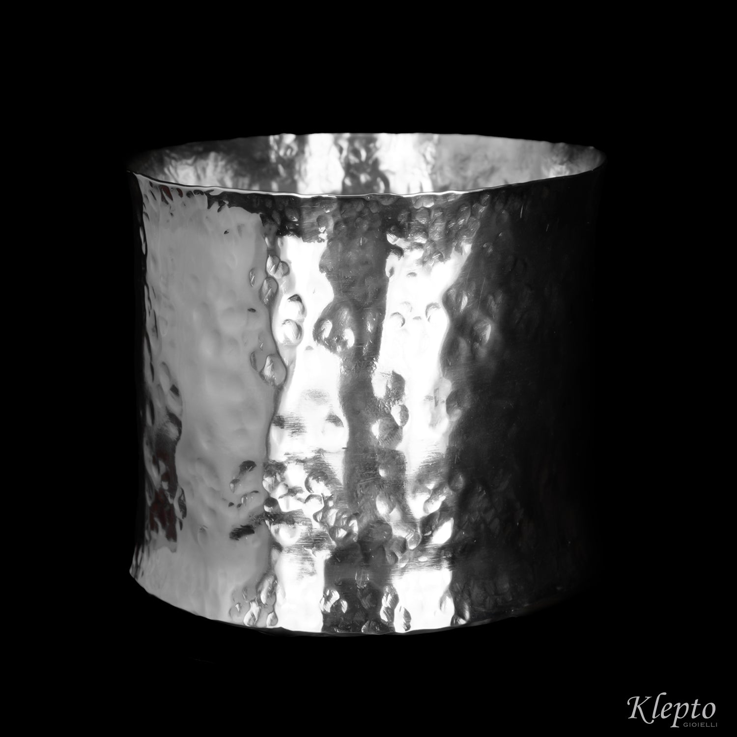 Large rigid Silnova® silver bracelet