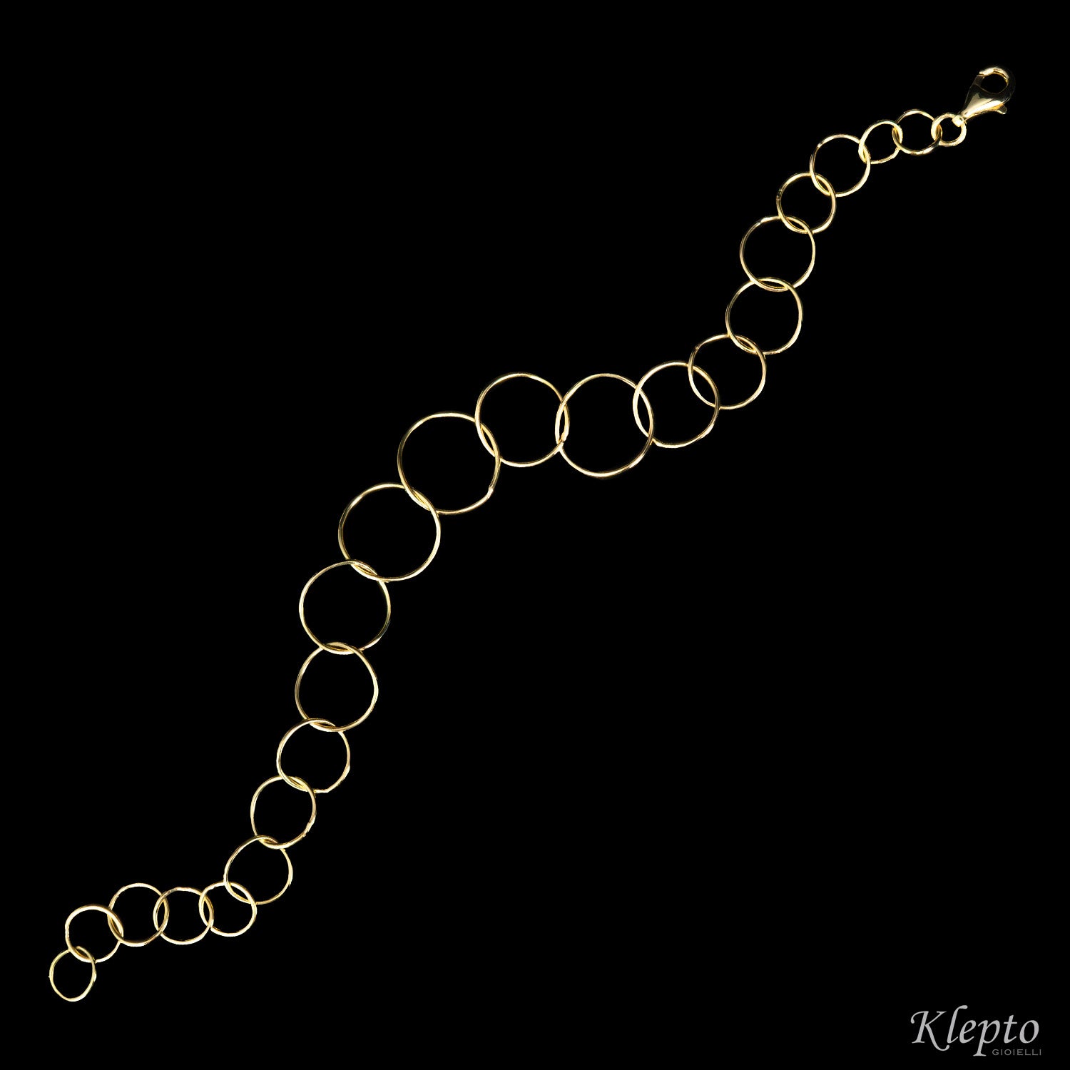 Yellow gold link bracelet