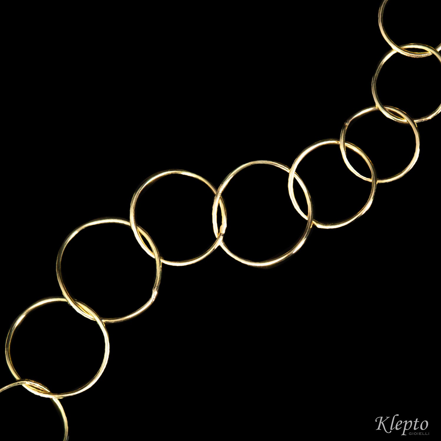 Yellow gold link bracelet