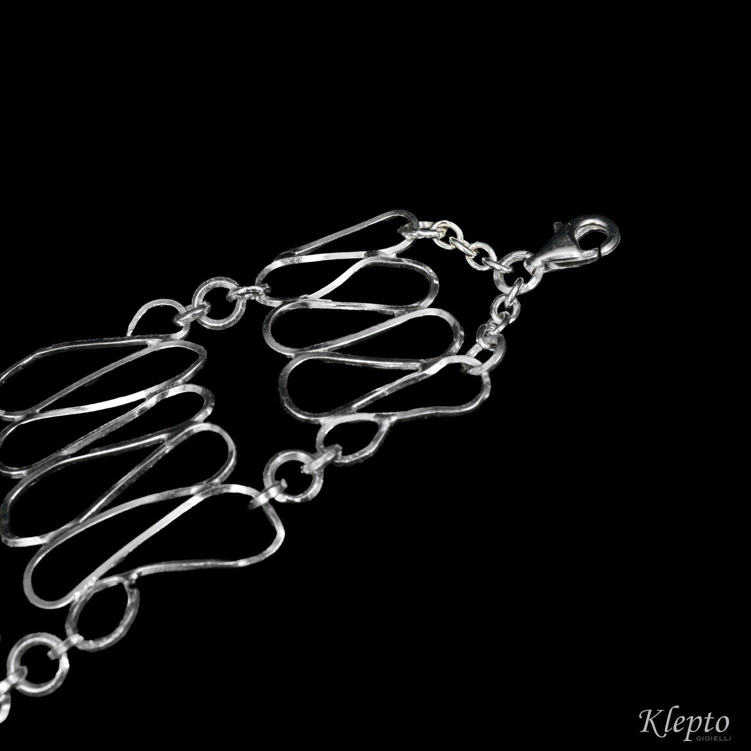 Silnova® silver bracelet with braided wire