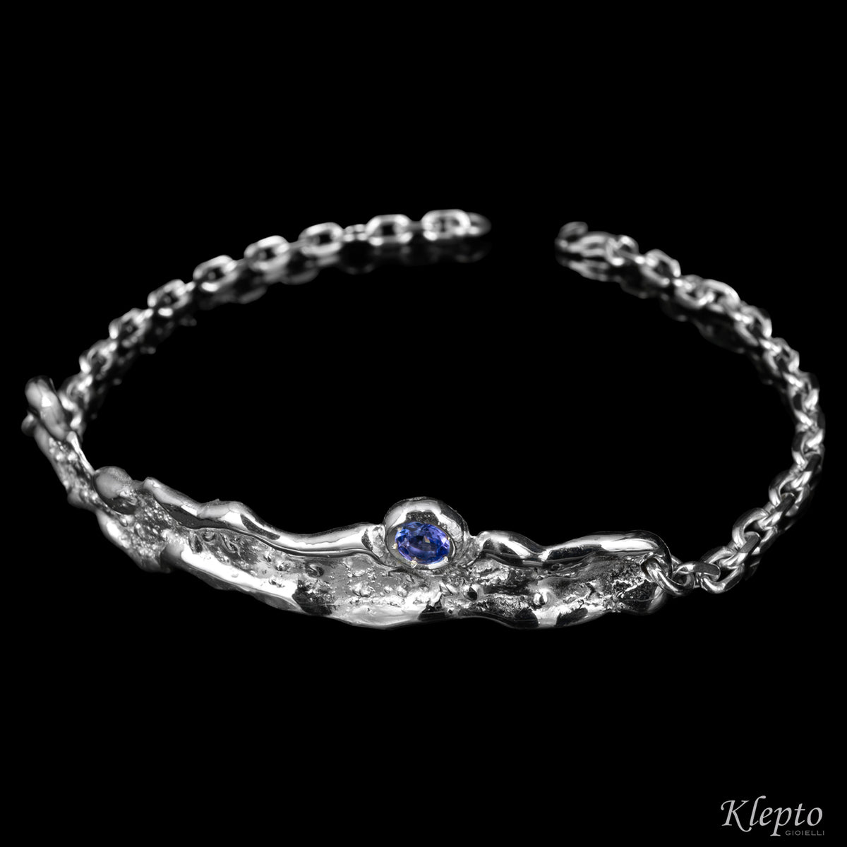Silnova® "Oasi" sterling silver bracelet with Tanzanite