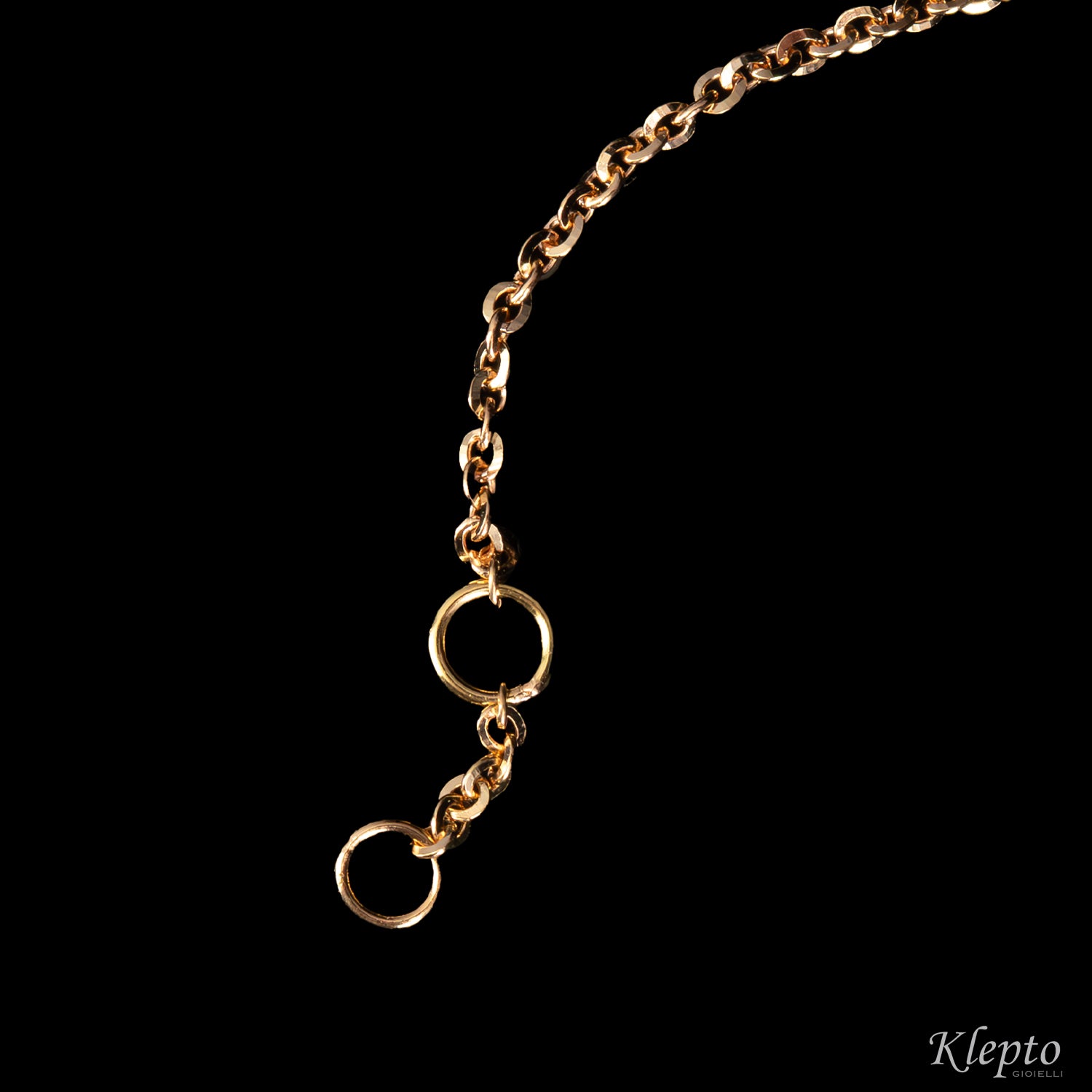 "Pulsar" rose and white gold bracelet with gemstones