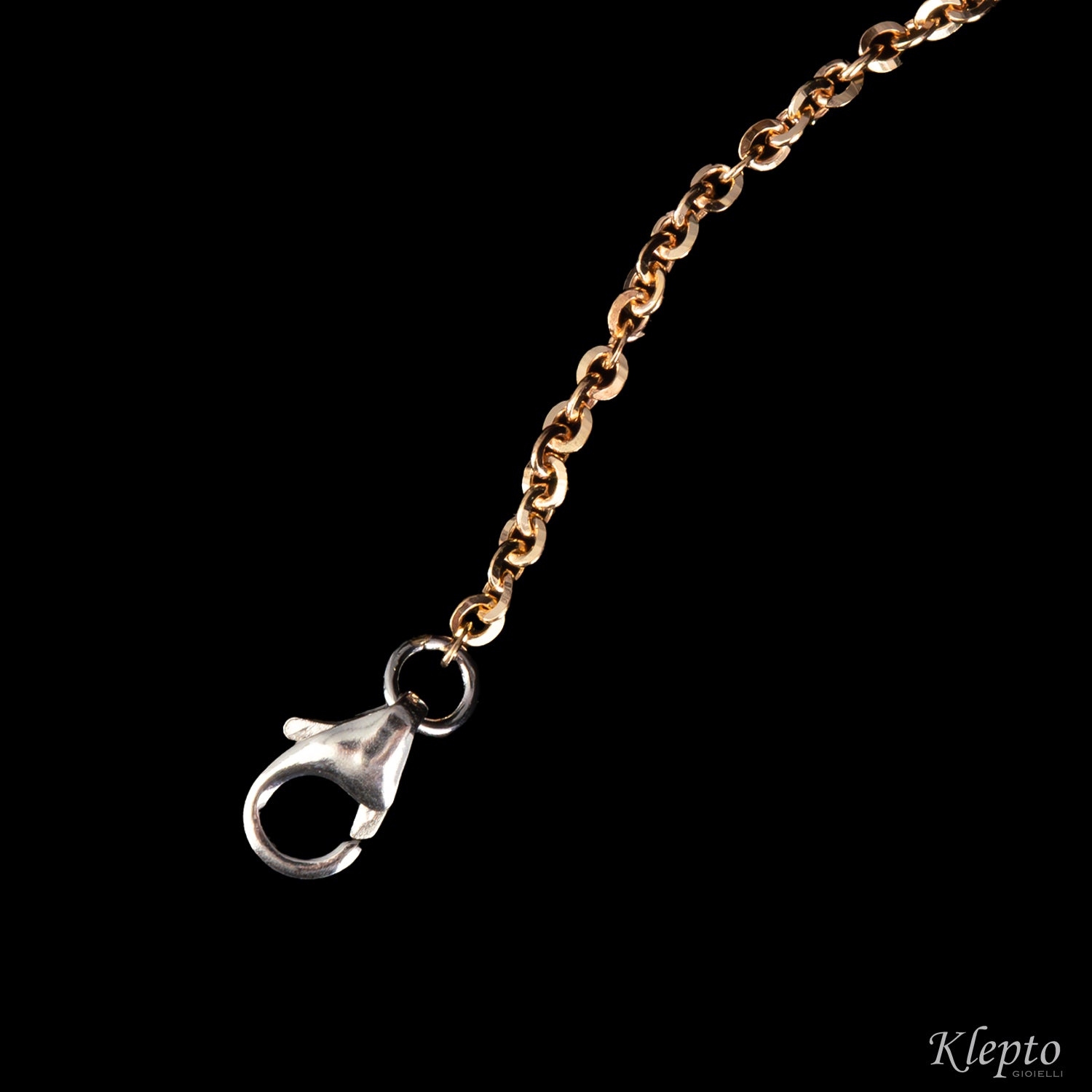 "Pulsar" rose and white gold bracelet with gemstones